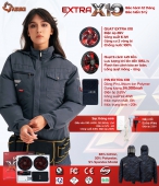 Áo điều hòa X10 Màu Xám Than
